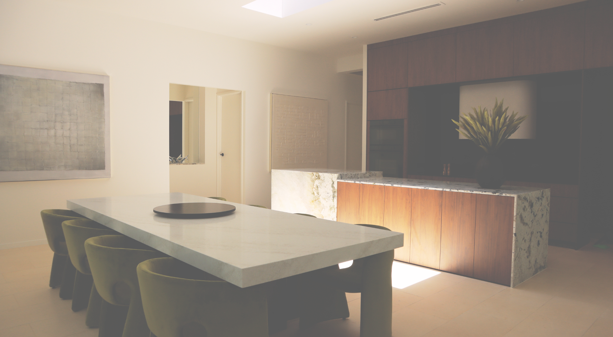 Penta — interior dining and kitchen